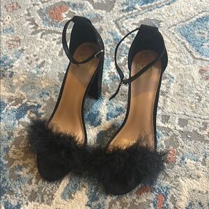 Elegant Black Heeled Sandals